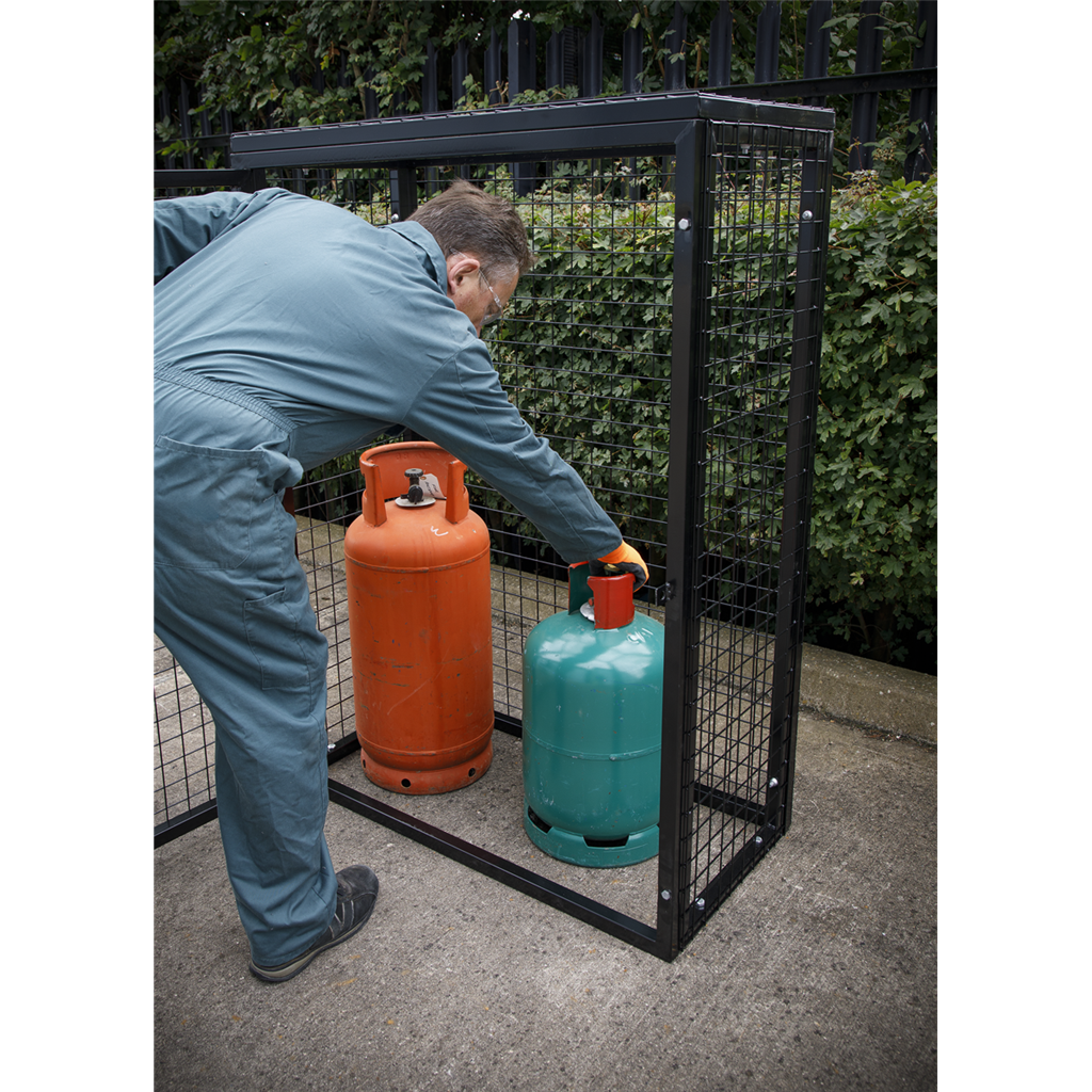 Safety Cage - 3 x 19kg Gas Cylinders