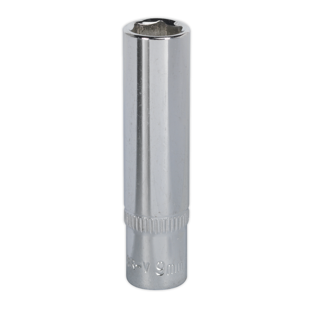 WallDrive&#174; Socket 9mm Deep 1/4"Sq Drive Fully Polished