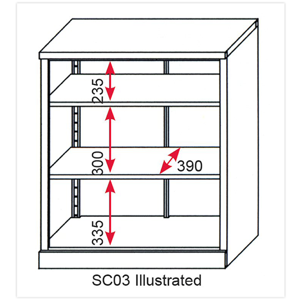 Floor Cabinet 2 Shelf 2 Door