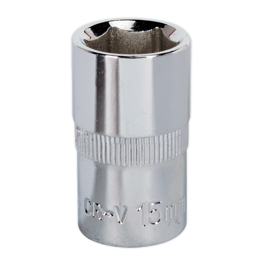 WallDrive&#174; Socket 15mm 1/2"Sq Drive Fully Polished