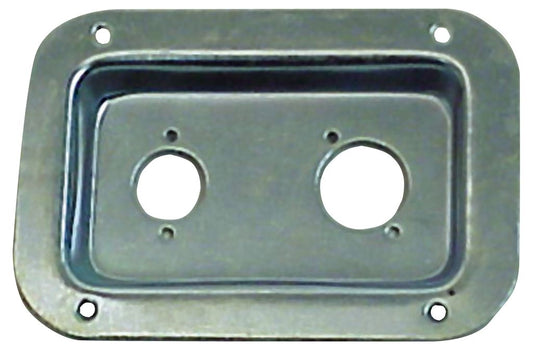 Punched Metal Connector Dish for 2x XLR Sockets