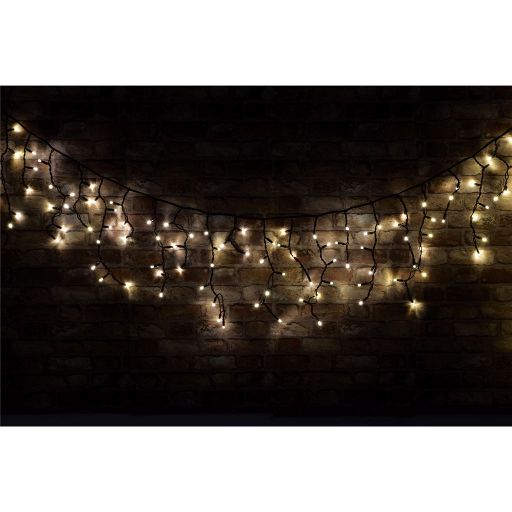 Icicle-Inspired Multi-Sequence Outdoor LED String Lights - 180 Conn WW - 180ILCON-WW