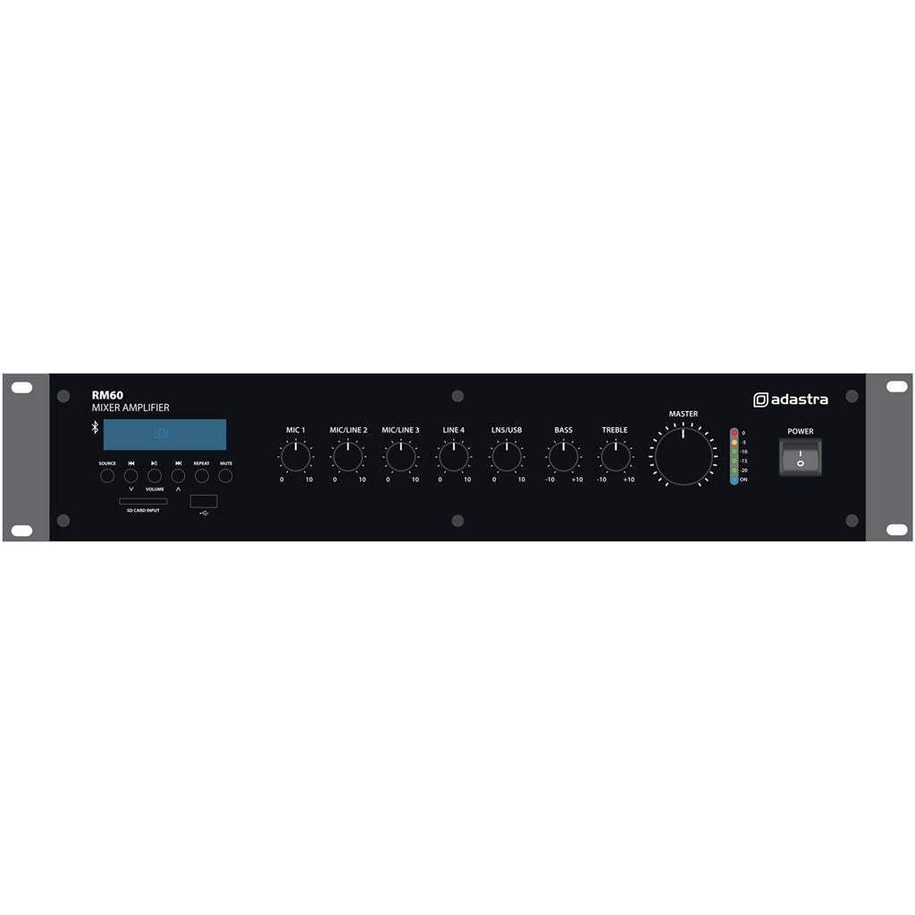 RM series 5-channel 100V mixer amplifier - RM60 Mixer-Amplifier