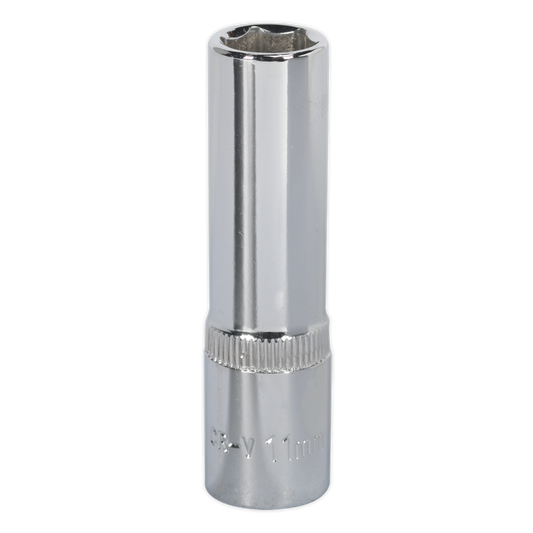 WallDrive&#174; Socket 11mm Deep 3/8"Sq Drive Fully Polished