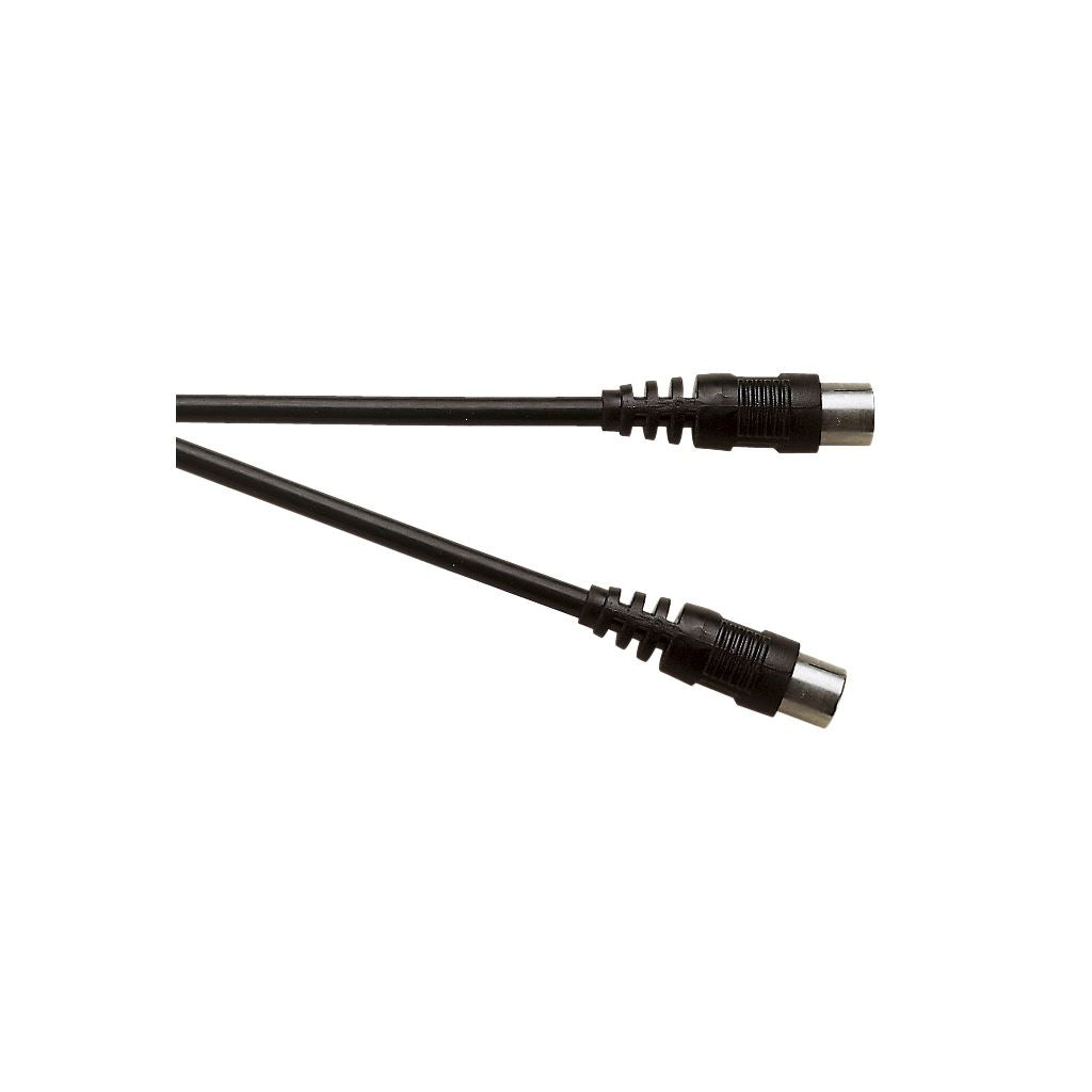 Standard Coaxial Plug to Coaxial Socket TV and Video Lead Black