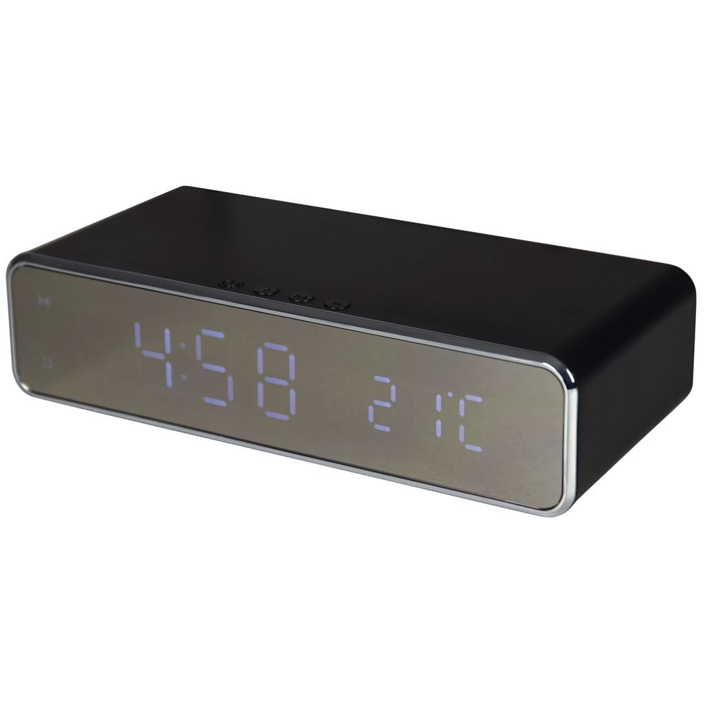 Recharge: Wireless Fast Charging Digital Alarm Clock - Black