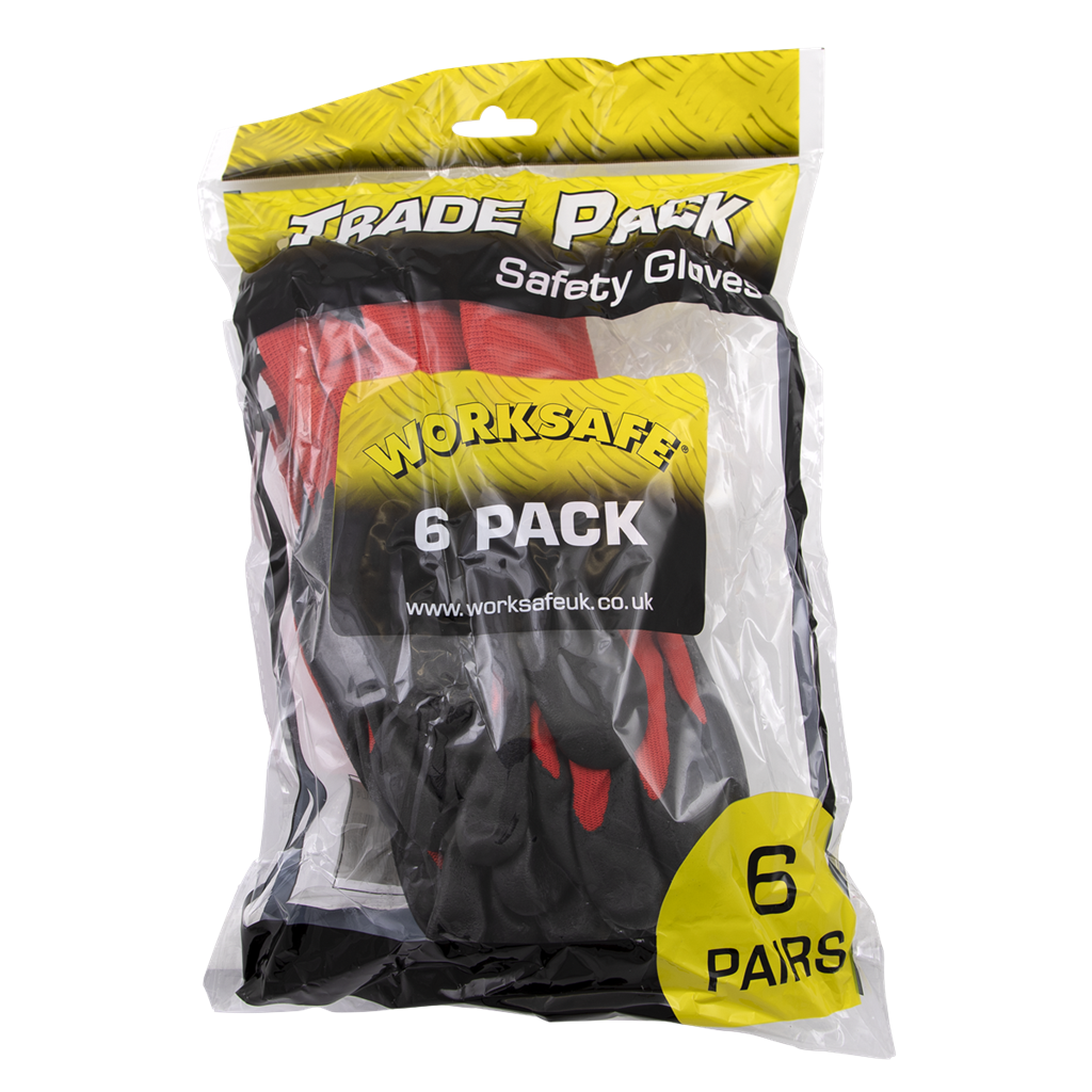 Flexi Grip Nitrile Palm Gloves (Large) - Pack of 6 Pairs