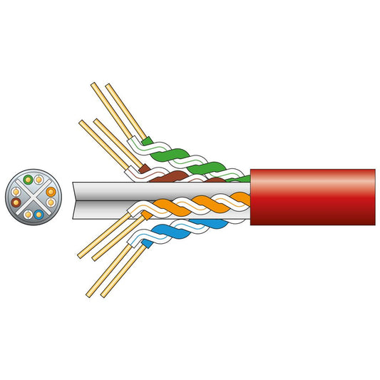 Cat6 U/UTP Network Cable - 305m Red