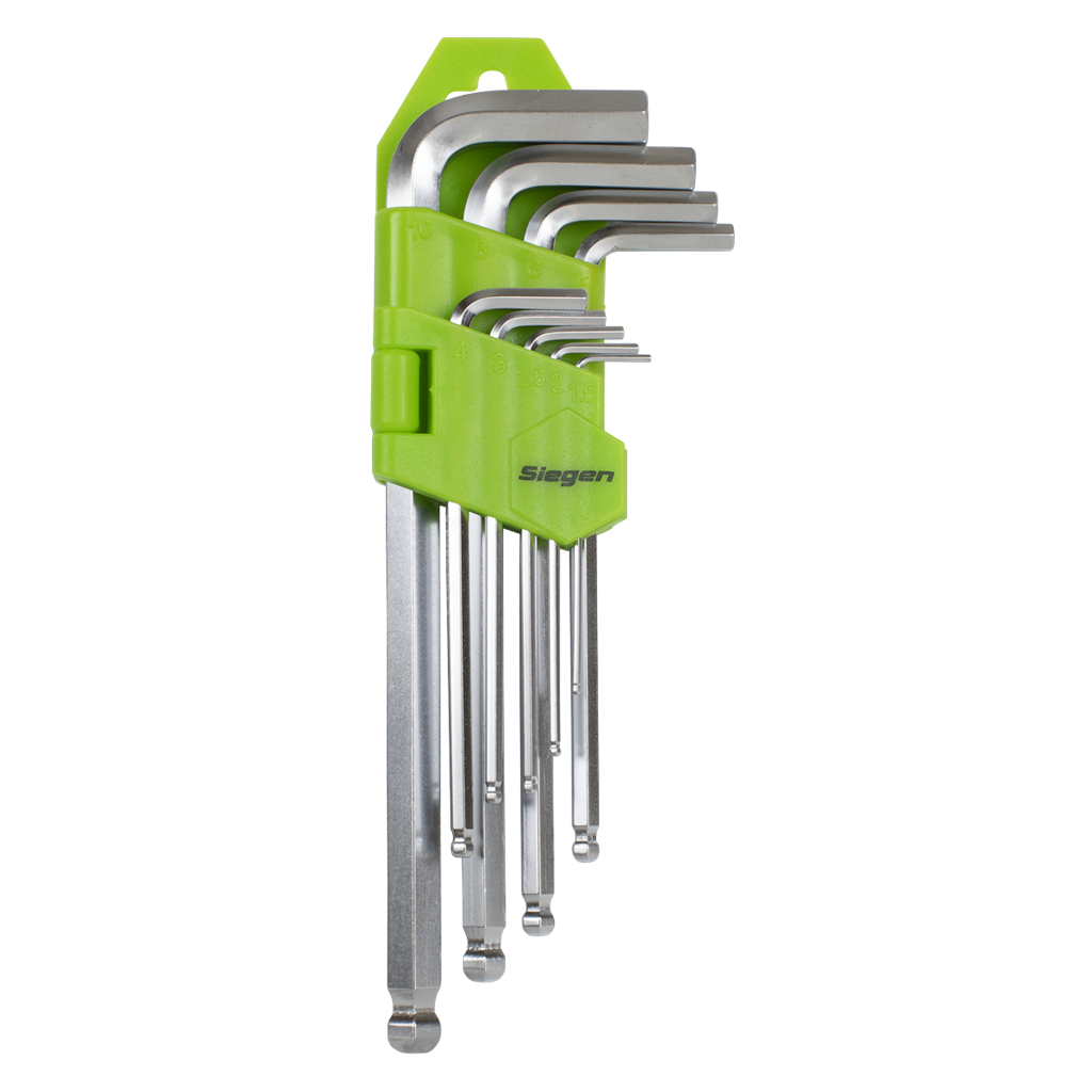 Hex Key Set Ball-End Long 9pc - Metric