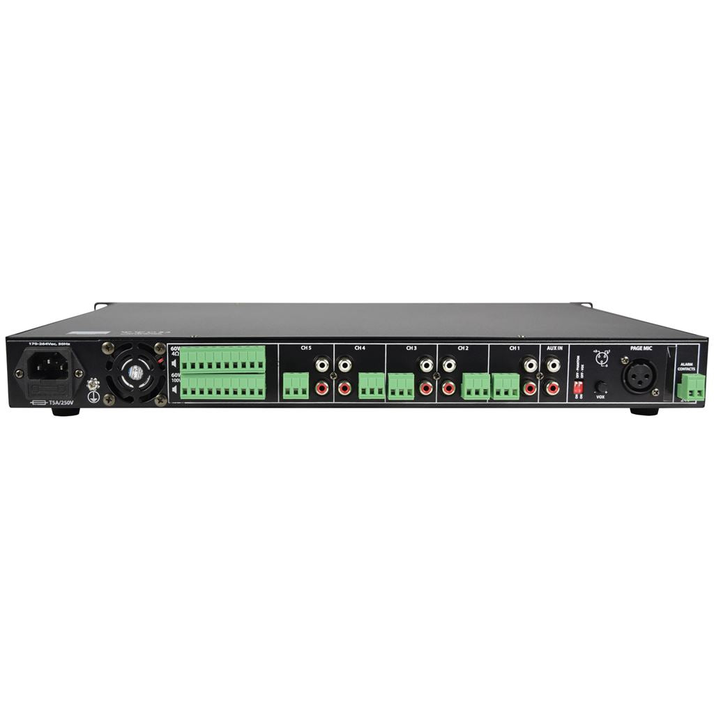 RMS-series Multi Zone 100V Amplifiers - RMS605 5 x 60W