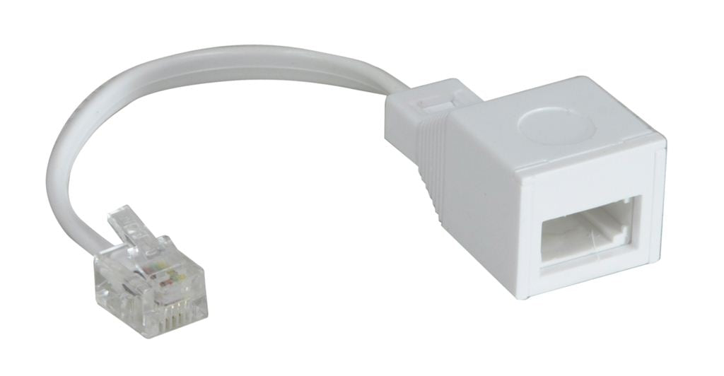 US/UK Adaptor to Convert a UK BT Plug into a US RJ11 Plug.