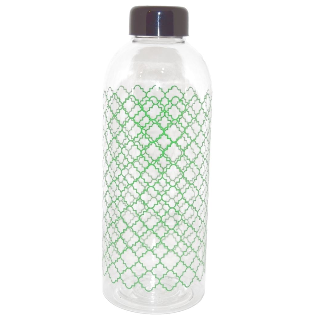 Geo Print Sports Drink Bottle 1 Litre Green