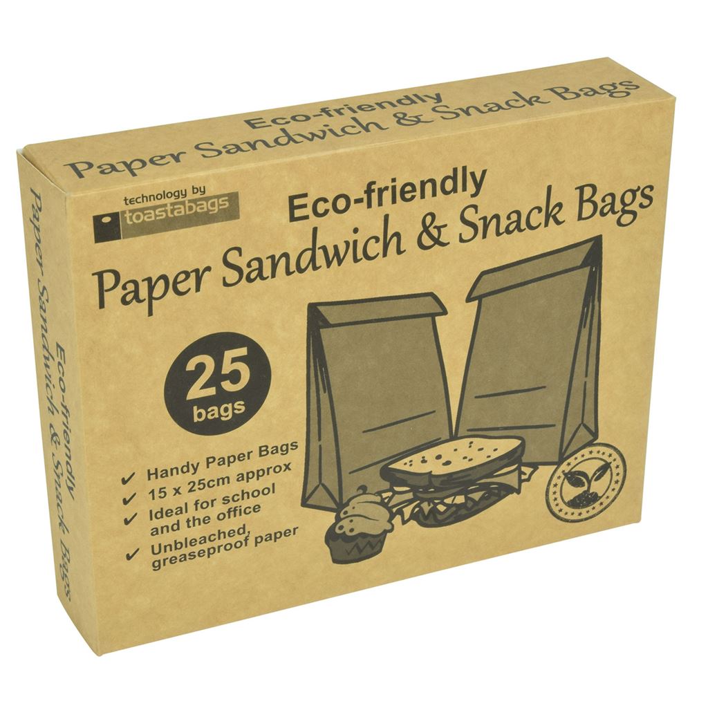 Eco Paper Sandwich Bags - 25 Pack