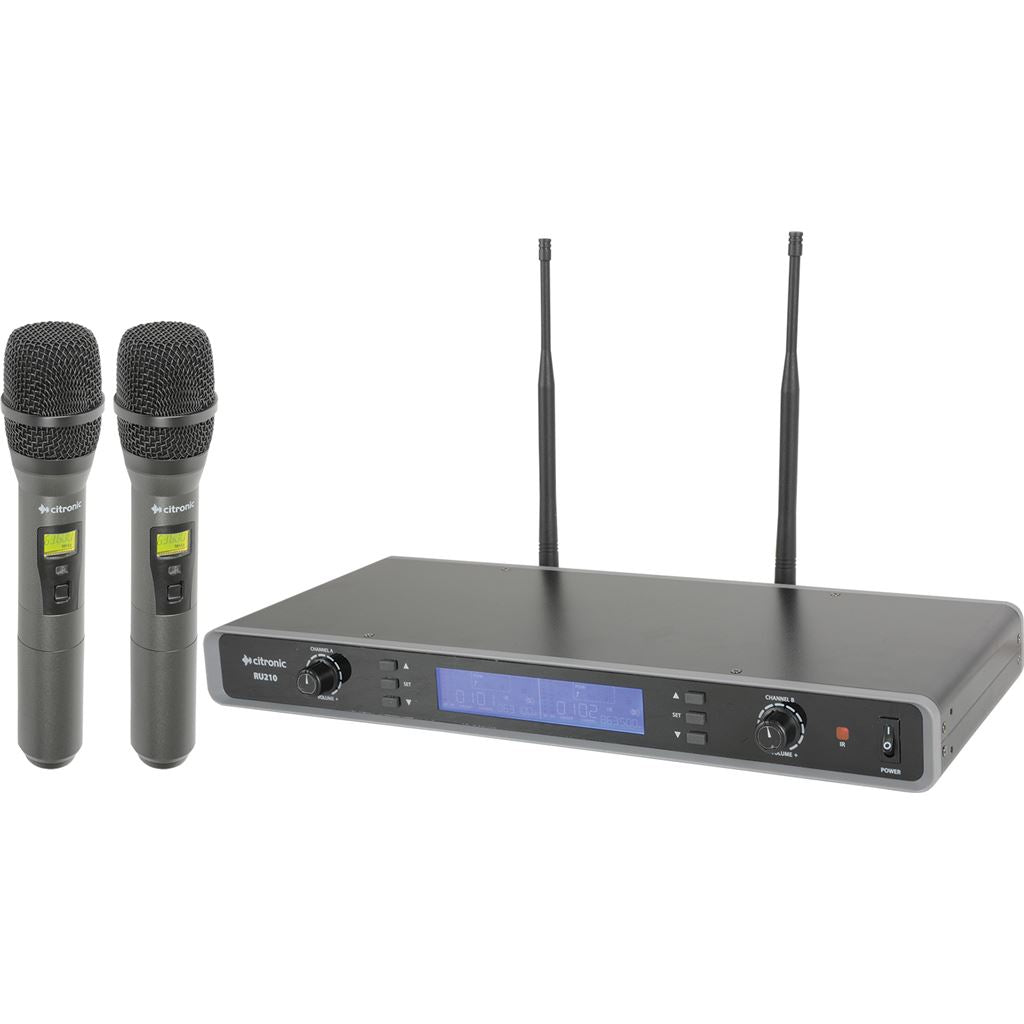 Tuneable Dual UHF Handheld Microphone System - RU210-H Multi-UHF