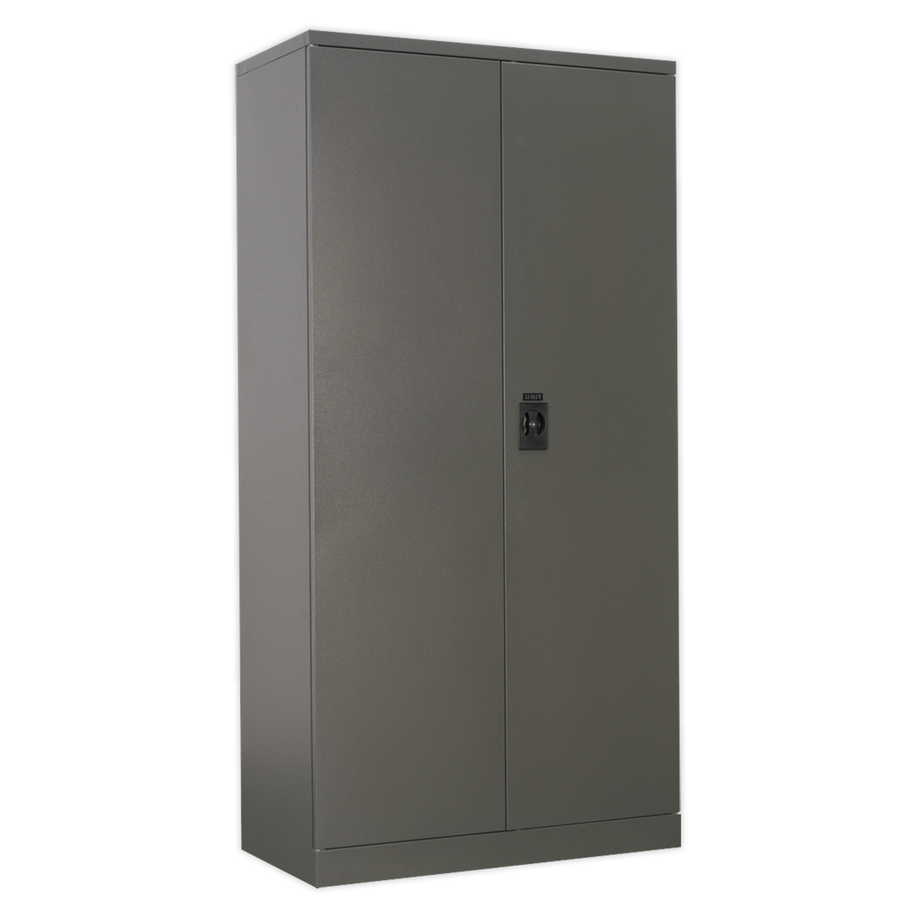 Floor Cabinet 4 Shelf plus Hanging Rail 2 Door