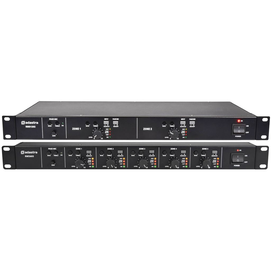 RMS-series Multi Zone 100V Amplifiers - RMS605 5 x 60W