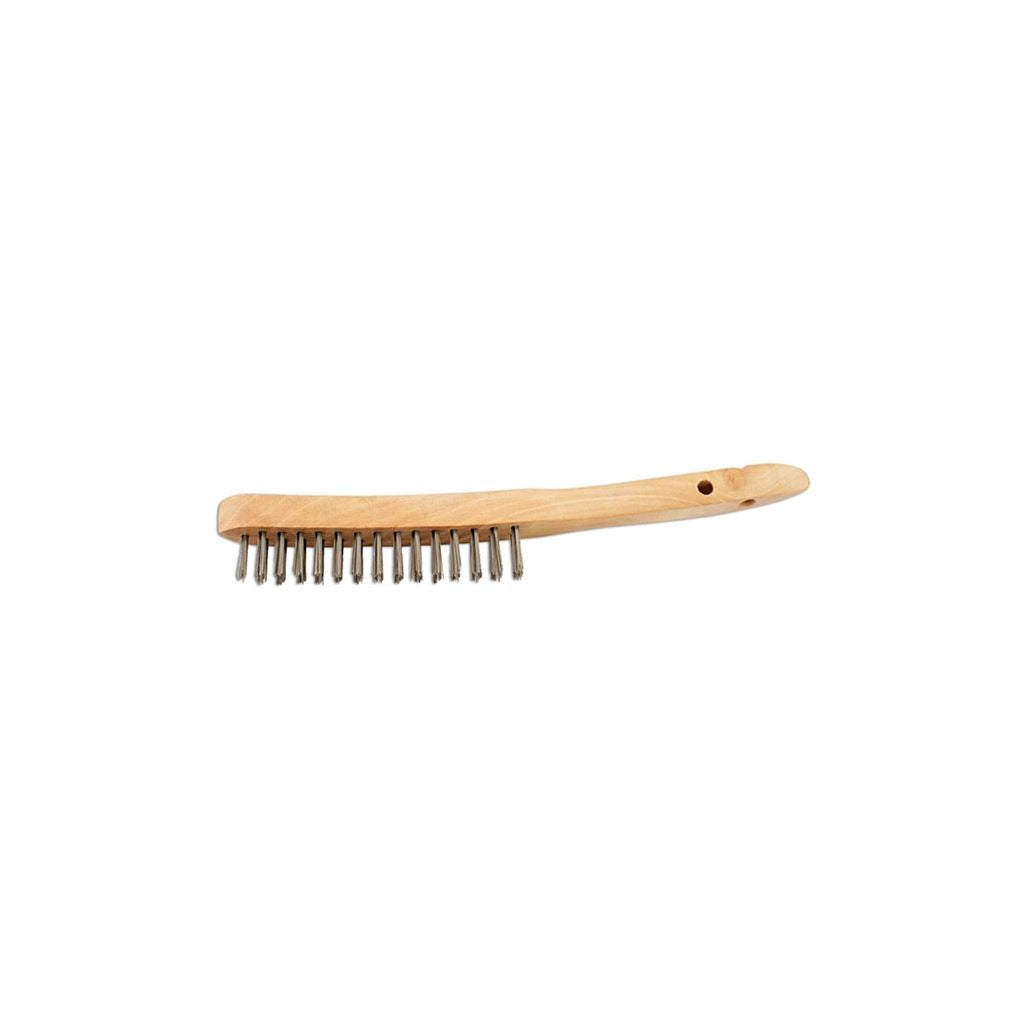 Wooden Handle Wire Scratch Brush - 2 Row - Pack Of 4