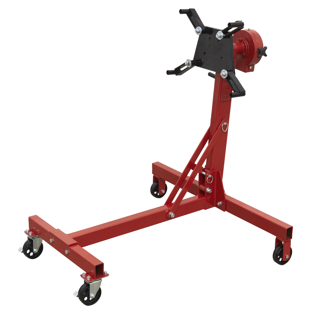 Folding 360&#186; Rotating Engine Stand with Geared Handle Drive 450kg Capacity