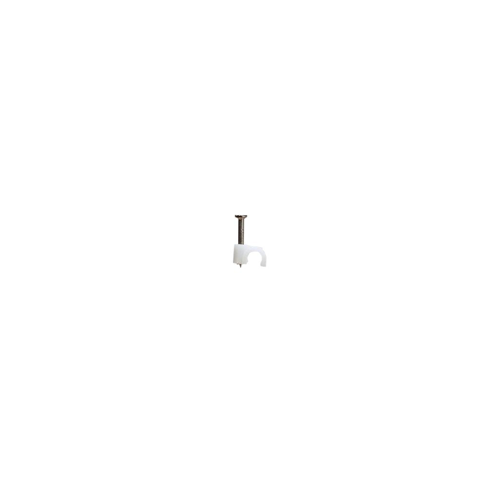 3.5 mm White Telephone Clips (Pack of 50)