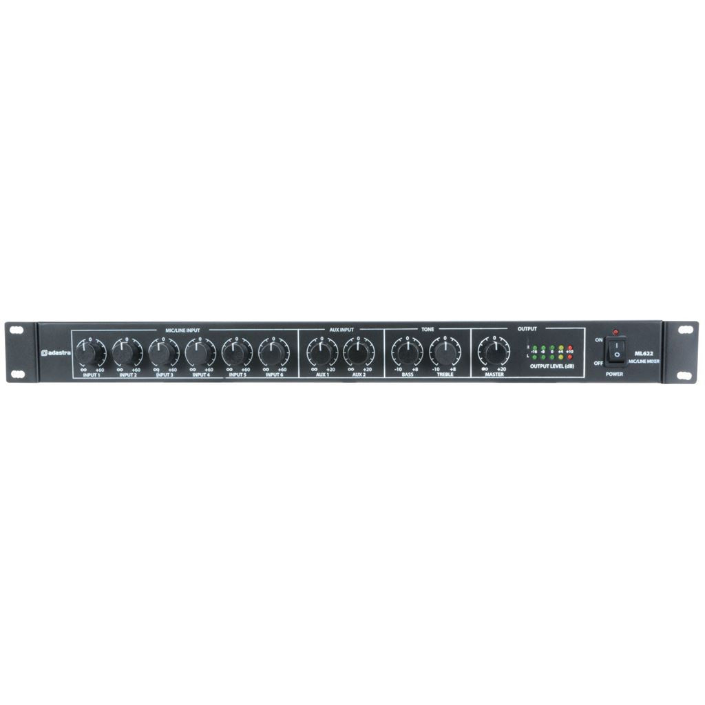 1U Mic/Line Rack Mixer - ML622 6 + 2 Aux