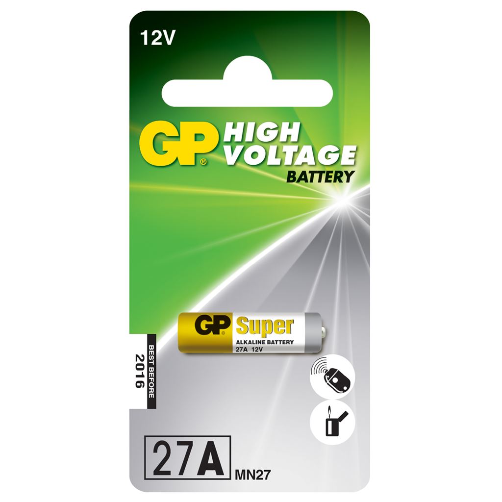 GP High Voltage Alkaline Batteries - 27A 12V battery - 1 piece on blister