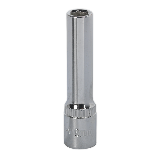 WallDrive&#174; Socket 6mm Deep 1/4"Sq Drive Fully Polished