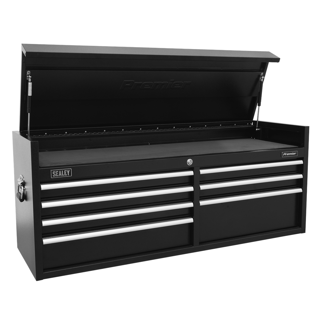 Topchest 7 Drawer 1415mm Heavy-Duty Black