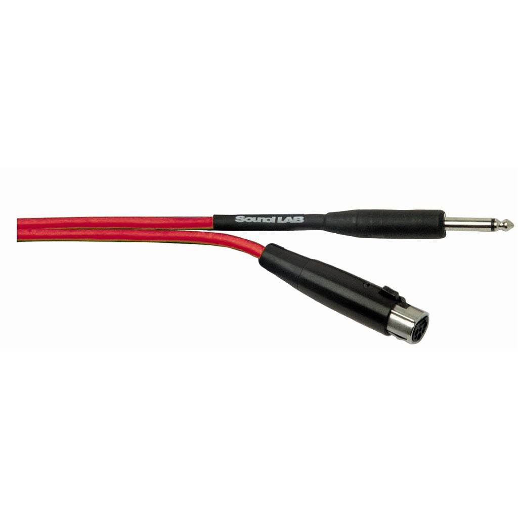 Standard Unbalanced Fluorescent 3 Pin XLR to 6.35 mm Jack Plug Microphone Lead