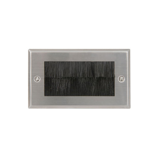 Steel Brush Wallplates Double Gang - 2G