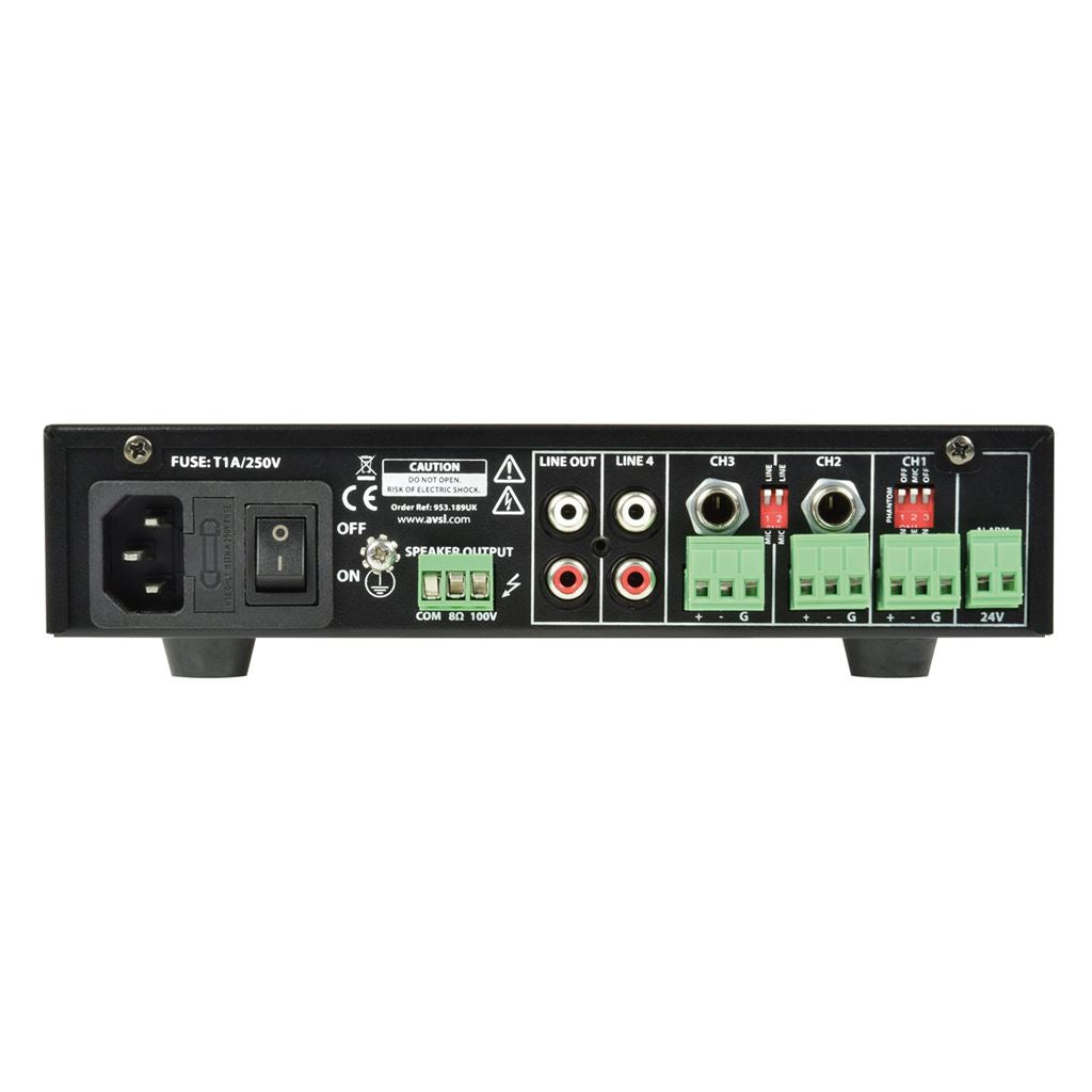 UA Series Compact 100V Mixer-Amplifiers - UA90 5ch MixerAmp