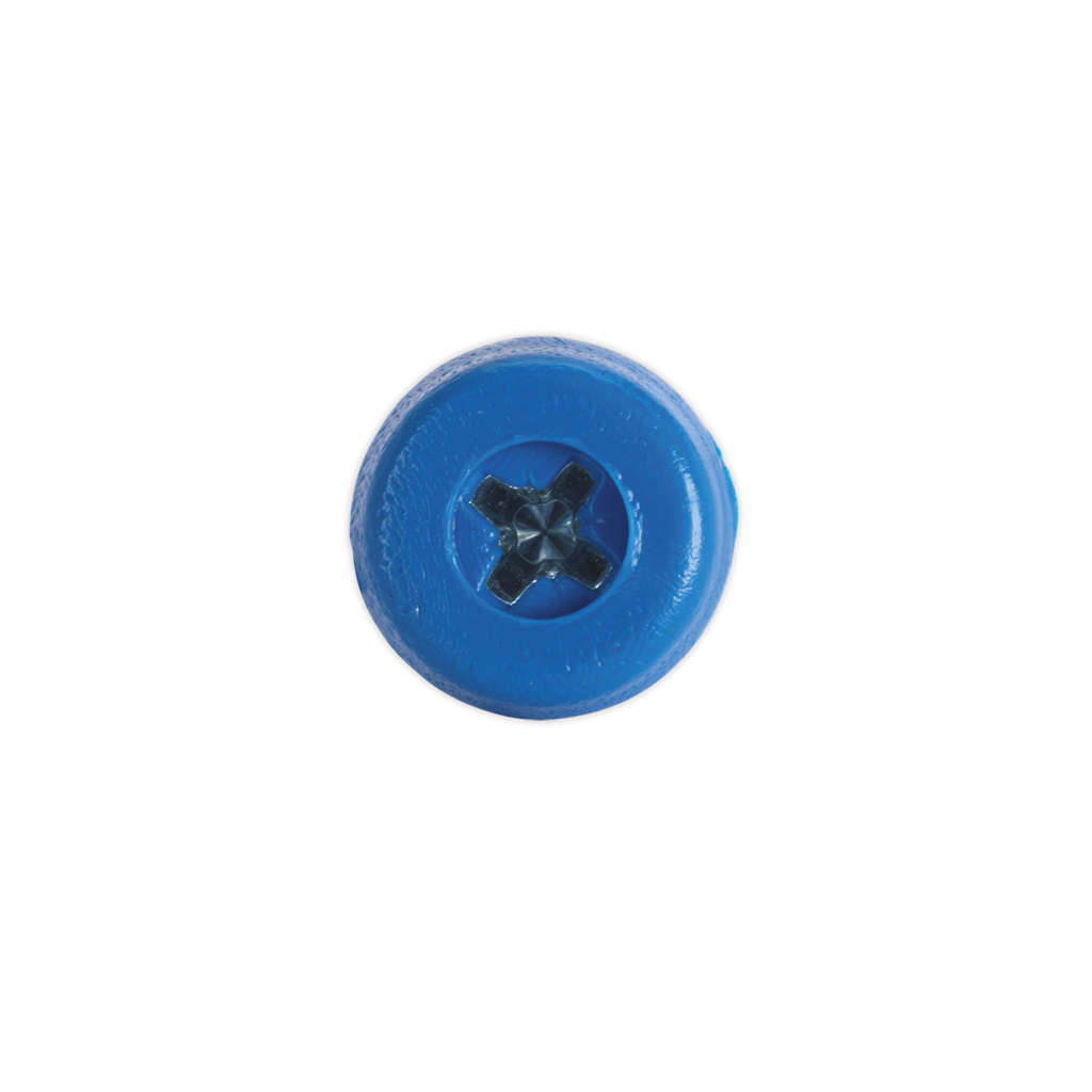 Numberplate Screw Plastic Enclosed Head 4.8 x 18mm Blue Pack of 50