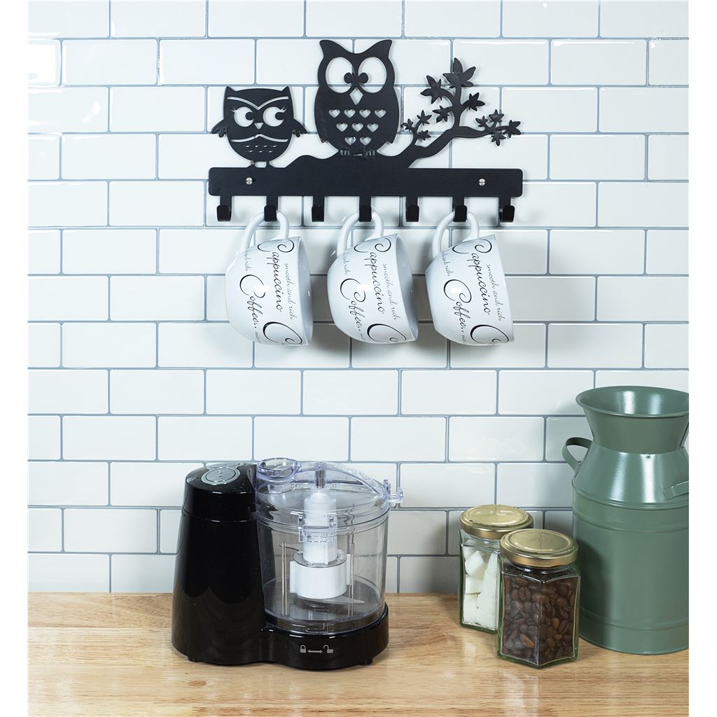 St Helens Home and Garden Owl Design Wall Mounted Key Hanger with 7 Hooks