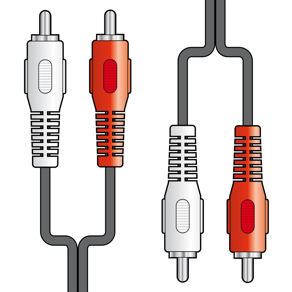 2 x RCA Plugs to 2 x RCA Plugs Leads - 5.0m