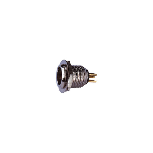 3 Pin Mini XLR Male Chassis Plug with Gold Contacts and Solder Terminals