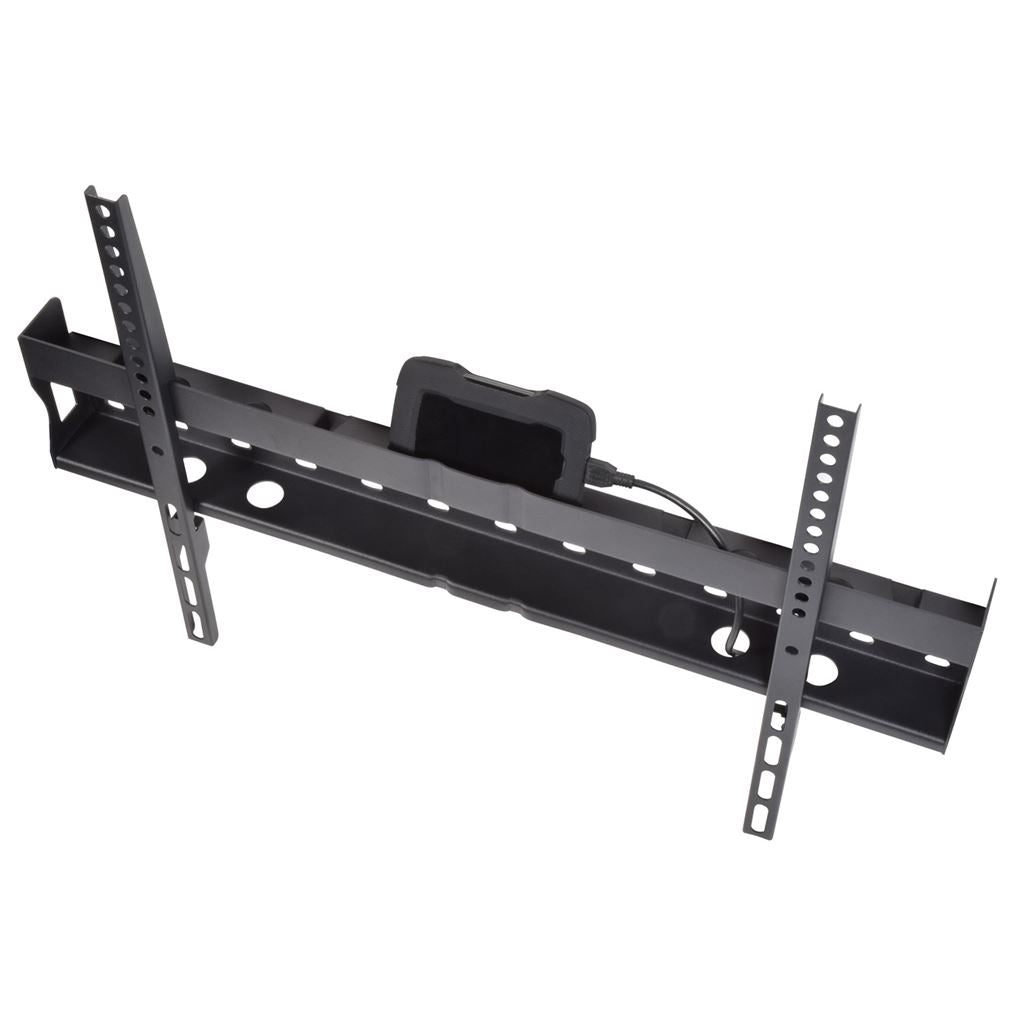 Fixed TV Bracket with Media Shelf for Screens 37" to 70" - Storage Box