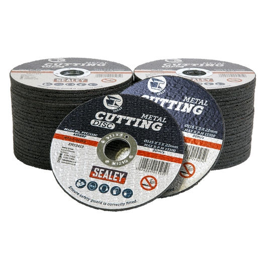 Cutting Disc Pack of 50 &#216;115 x 3mm &#216;22mm Bore