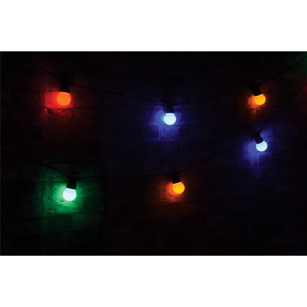 Outdoor LED Festoon Lights - 10 Bauble Multicolour - BOF10MC