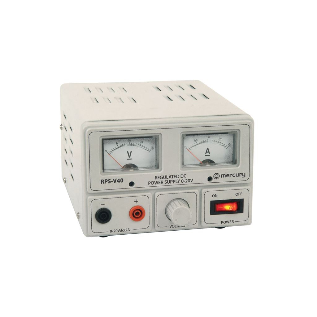 Regulated Power Supply with Variable Output Voltage 0-20V/2A Max - (UK version) 0-20V - RPS-V40