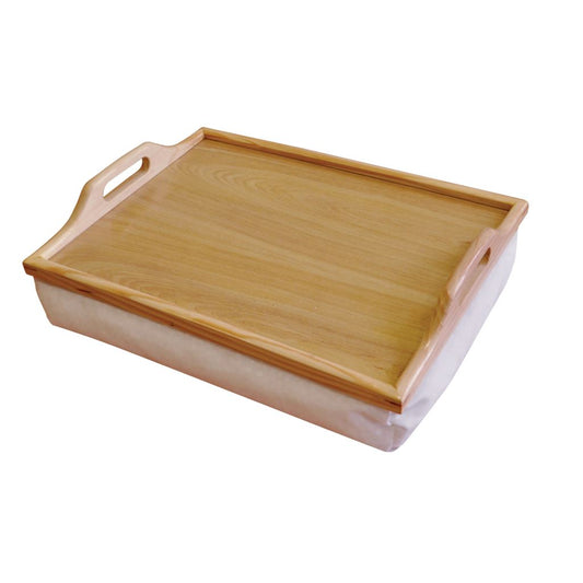 St Helens Home and Garden Wooden Lap Tray with Cushion
