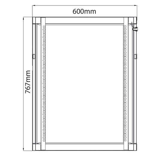 19" Rack Cabinets - 15U x 450mm Deep - RC15U450