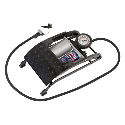 Foot Pump Twin Barrel