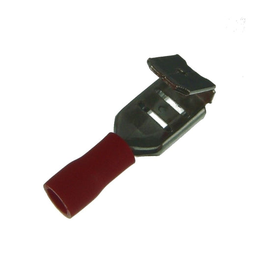 Crimp terminal, push on piggy back, 0.5 - 1.5mm&Oslash; cable, Red