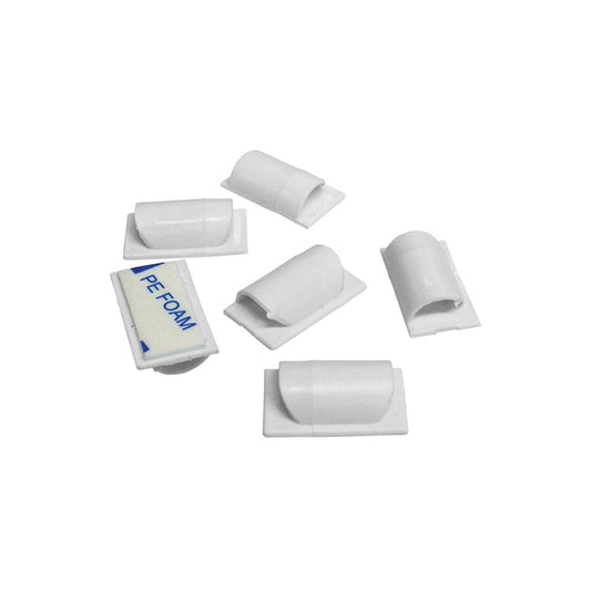 D-Line cable tidy clips - White pack of 20 - CTCLIP20PK