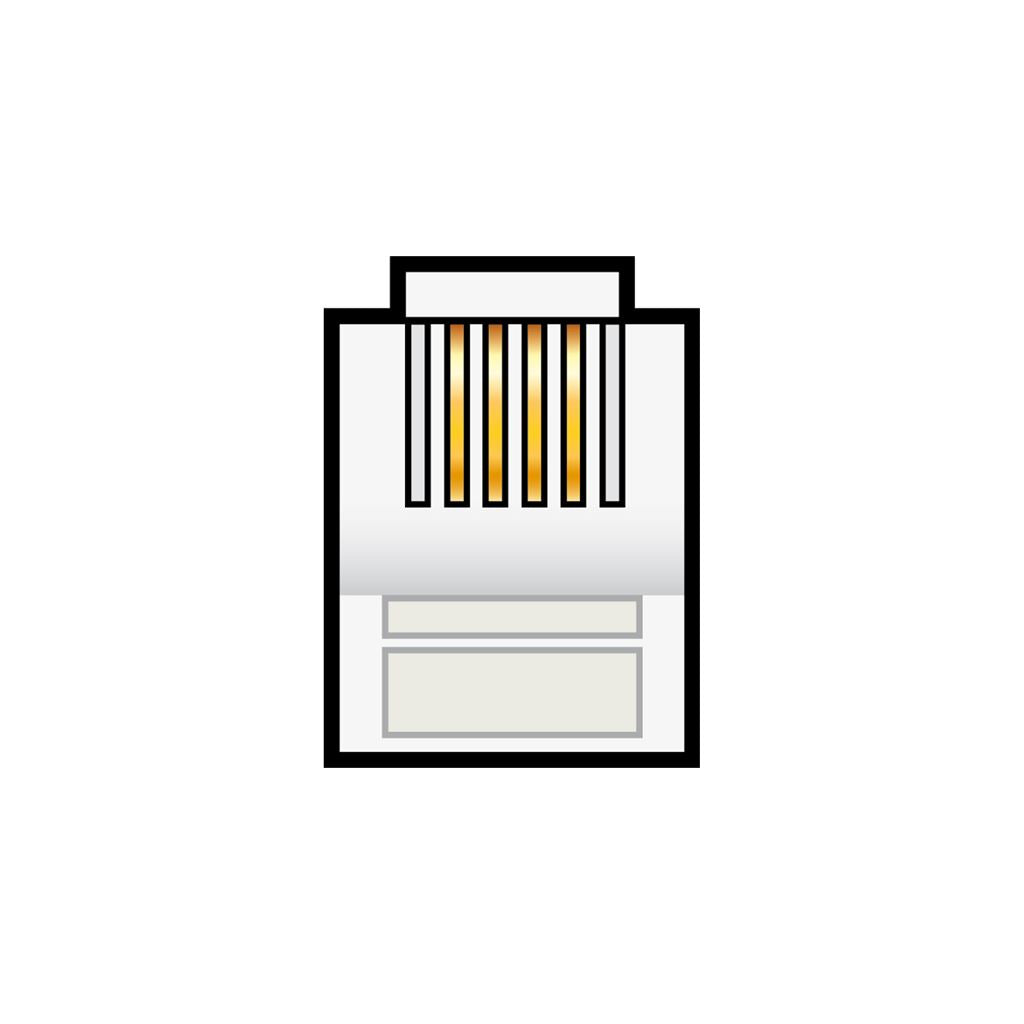 RJ12 Modular Plug (6P6C) - Crimp