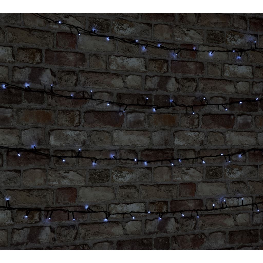 Outdoor LED battery operated String Lights with Timer - 120 Cool White - BLS120CW