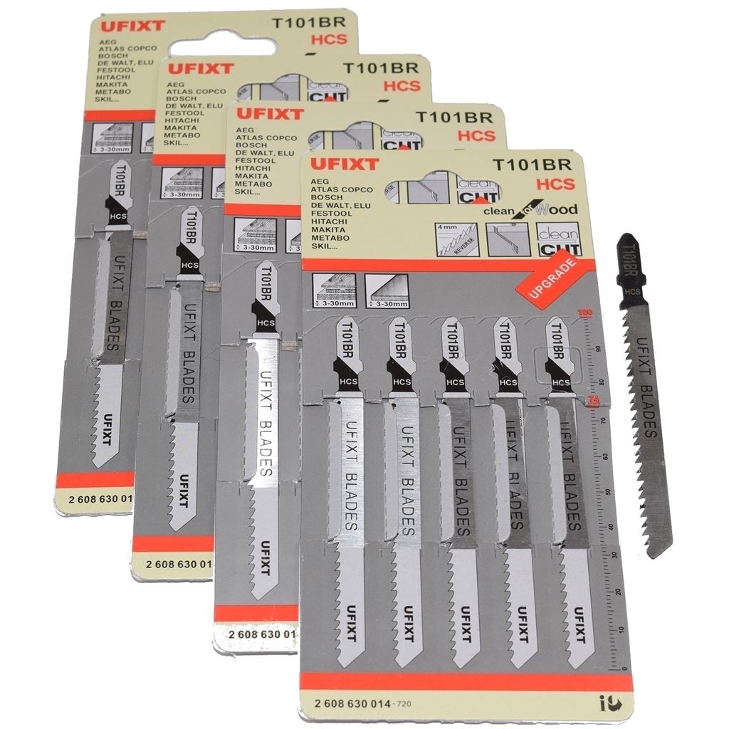 Jigsaw Blades T101BR For Down Cutting Laminates and Veneers High Carbon Steel HCS 20 Pack