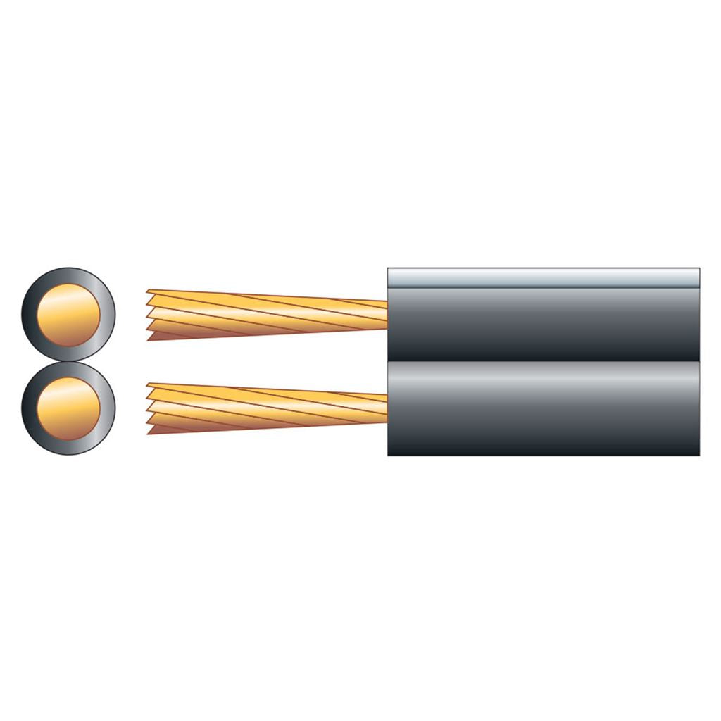 Speaker Cable High Quality Figure 8 - OFC - Cable, 2 x (79 x 0.15mm&#216;), Black, 100m