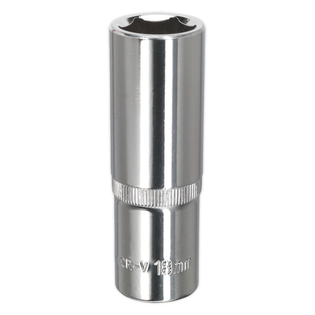 WallDrive&#174; Socket 18mm Deep 1/2"Sq Drive Fully Polished