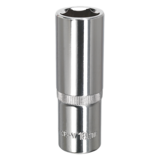 WallDrive&#174; Socket 18mm Deep 1/2"Sq Drive Fully Polished