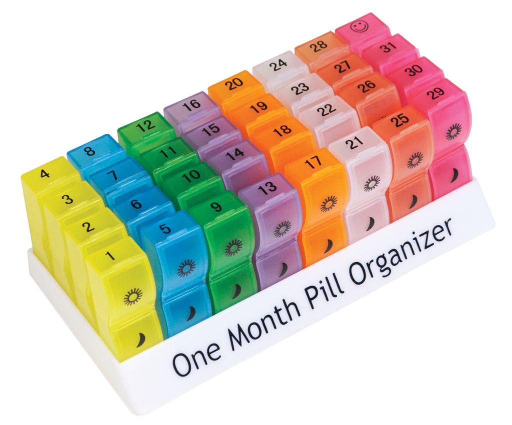 Colourful One Month Pill Organiser